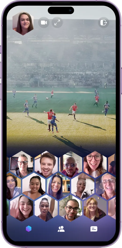 Watching live sport with the crowd visible on screen